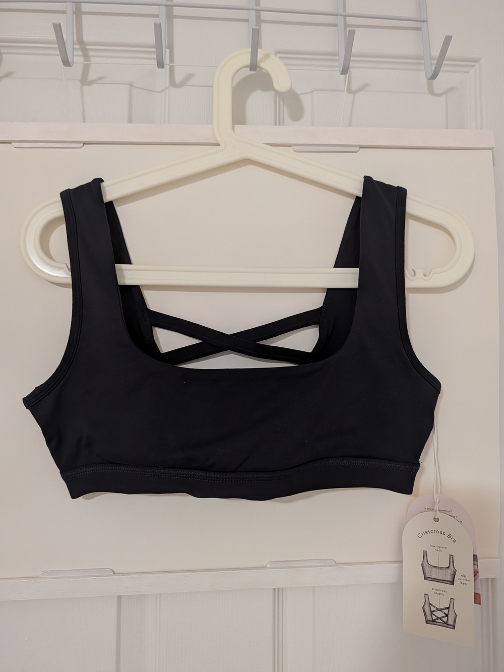 Black Crisscross Back Sports Bra